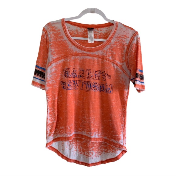 Harley-Davidson Burnt-Out T-Shirt, Orange, Small - Picture 1 of 4